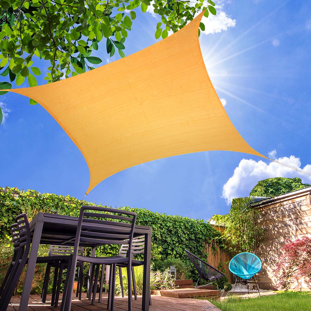 Mountview Sun Shade Sail Cloth Canopy Beige - Nurns
