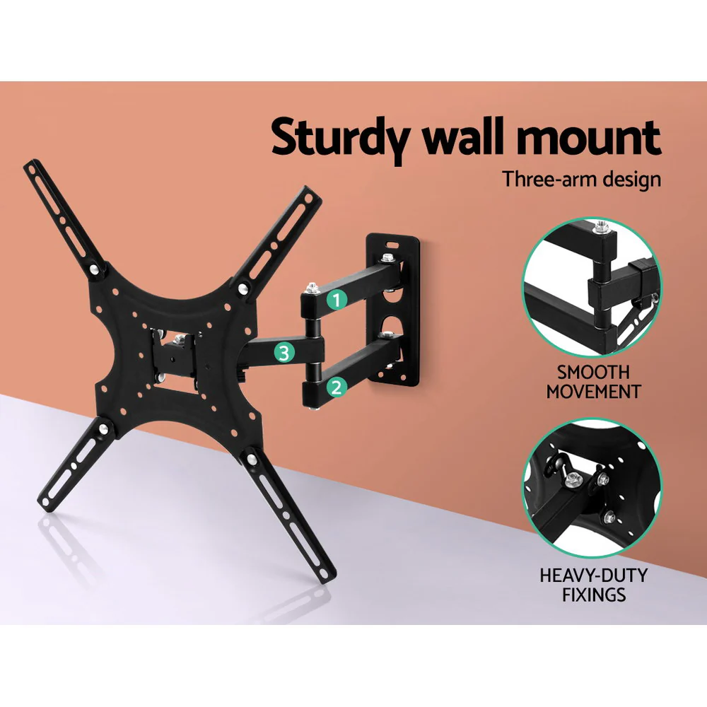 TV Wall Mount Monitor Bracket Swivel Tilt 24 32 37 40 42 47 50 Inch LED LCD - Nurns