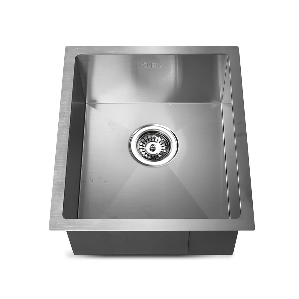 Cefito Kitchen Sink 45X39cm Stainless Steel Basin Single Bowl Silver - Nurns