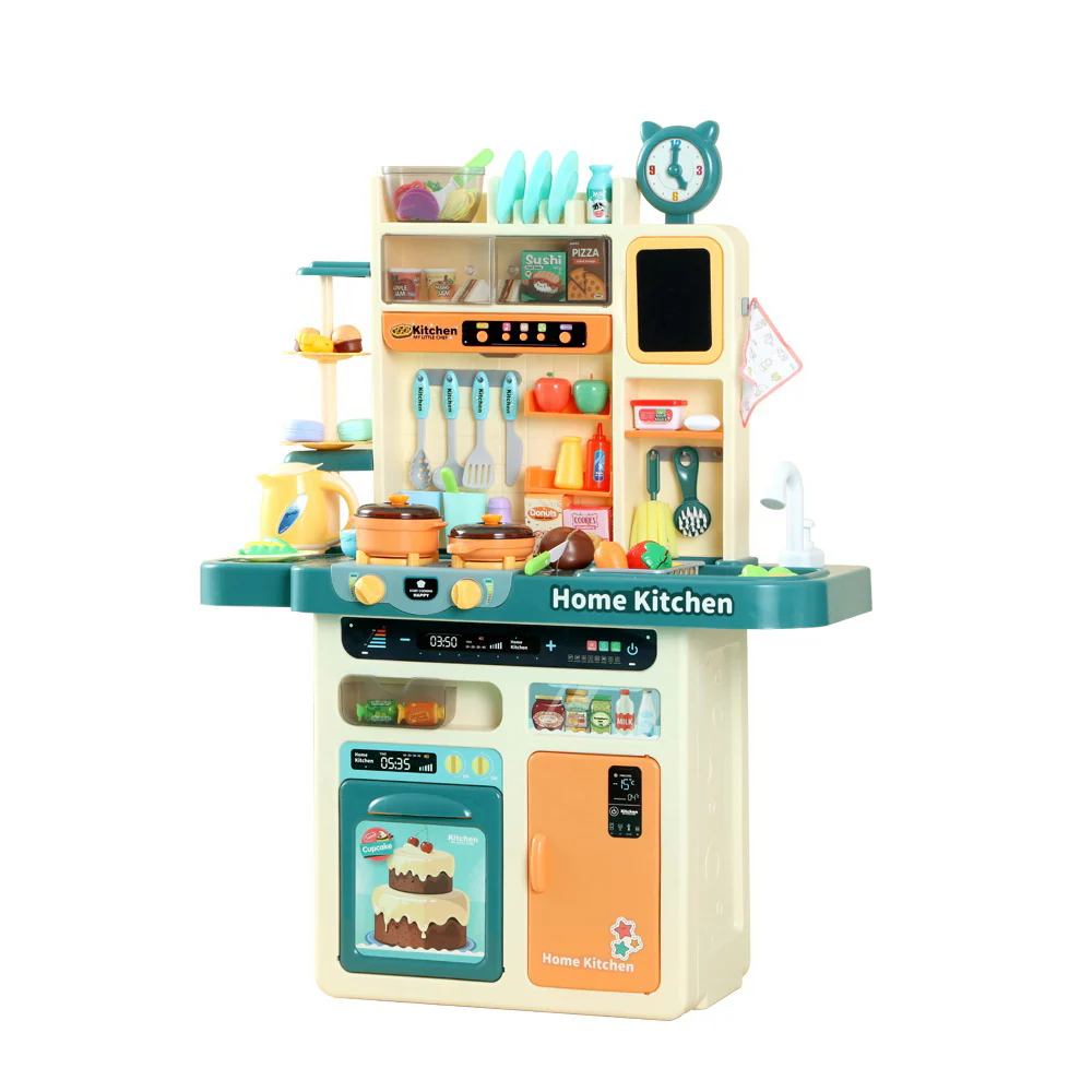 Kids Kitchen Pretend Play Set Cooking Sound Steam Light Function - Nurns