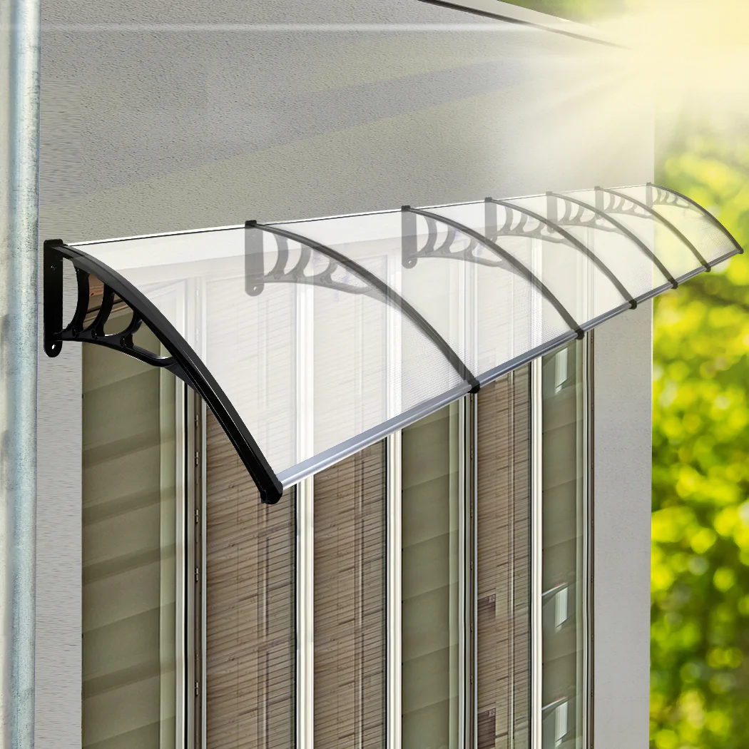 Mountview Window Door Awning Outdoor 1M x 6M Transparent 1x6M - Nurns