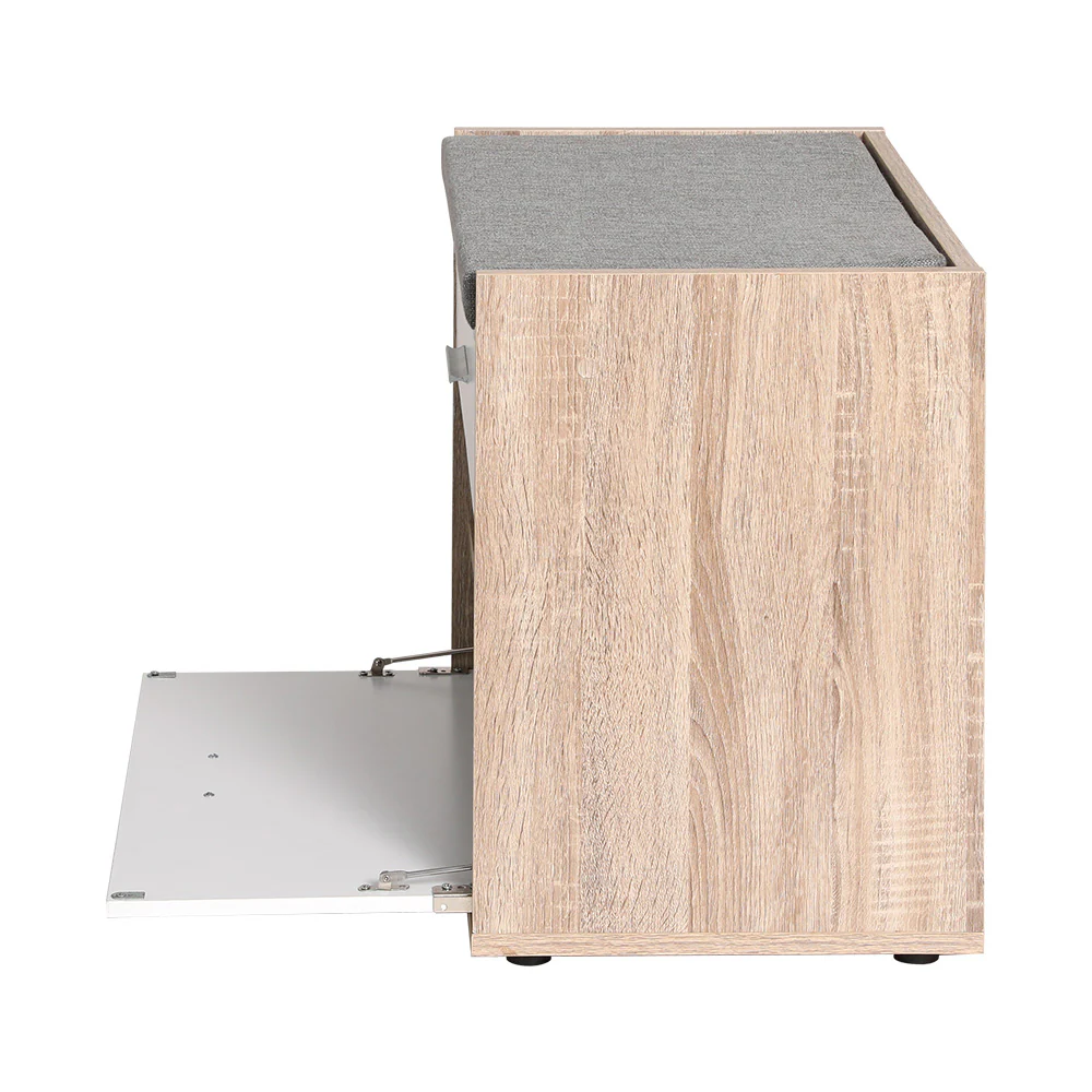 Artiss Shoe Rack Cabinet Bench 8 Pairs White Niva - Nurns