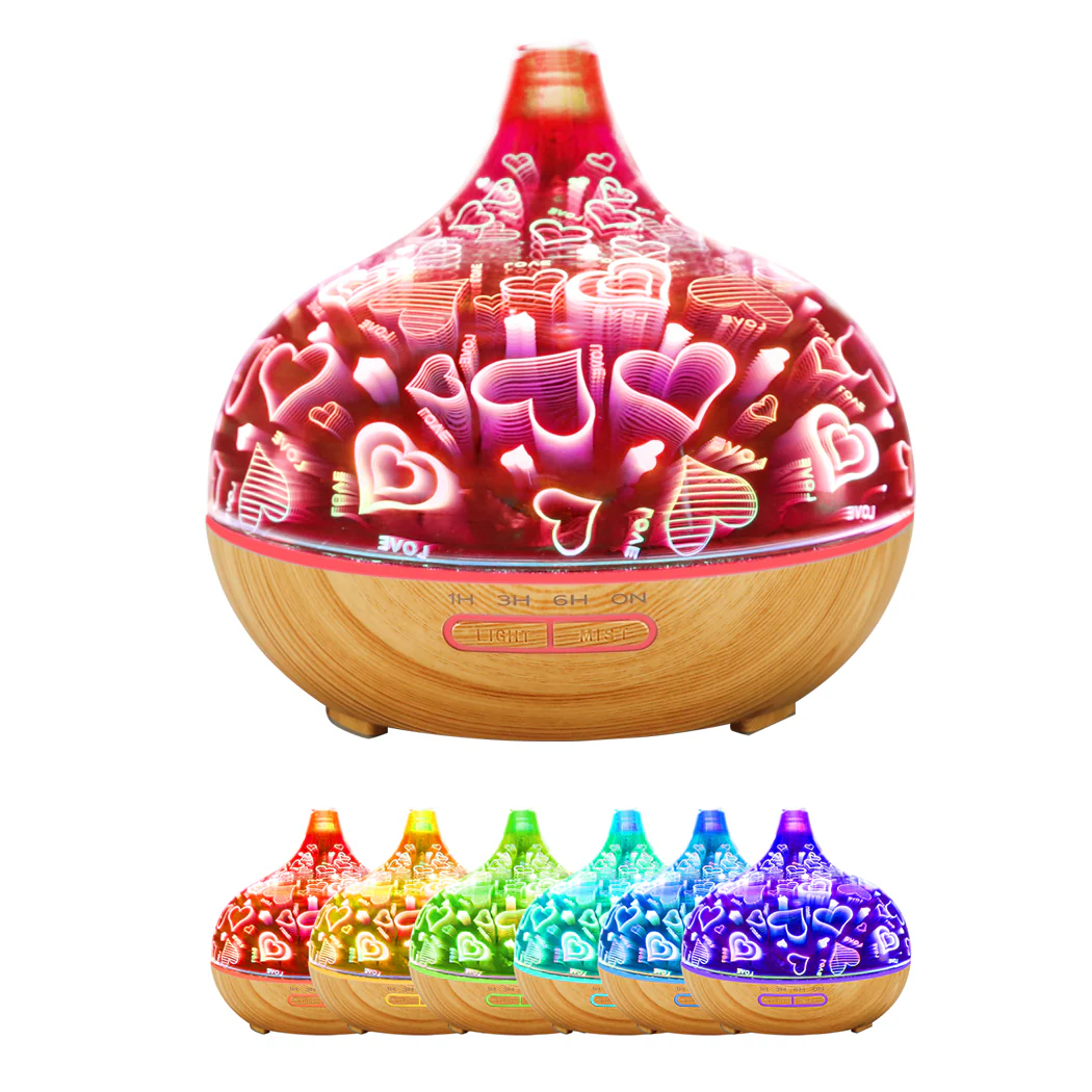 Aroma Diffuser Aromatherapy Ultrasonic Humidifier Essential Oil Purifier Heart - Nurns
