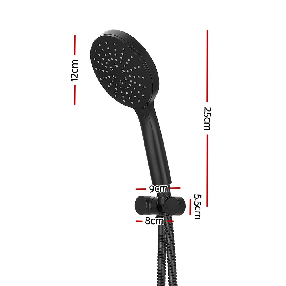 Handheld Shower Head Holder 4.7'' High Pressure - Black - Nurns