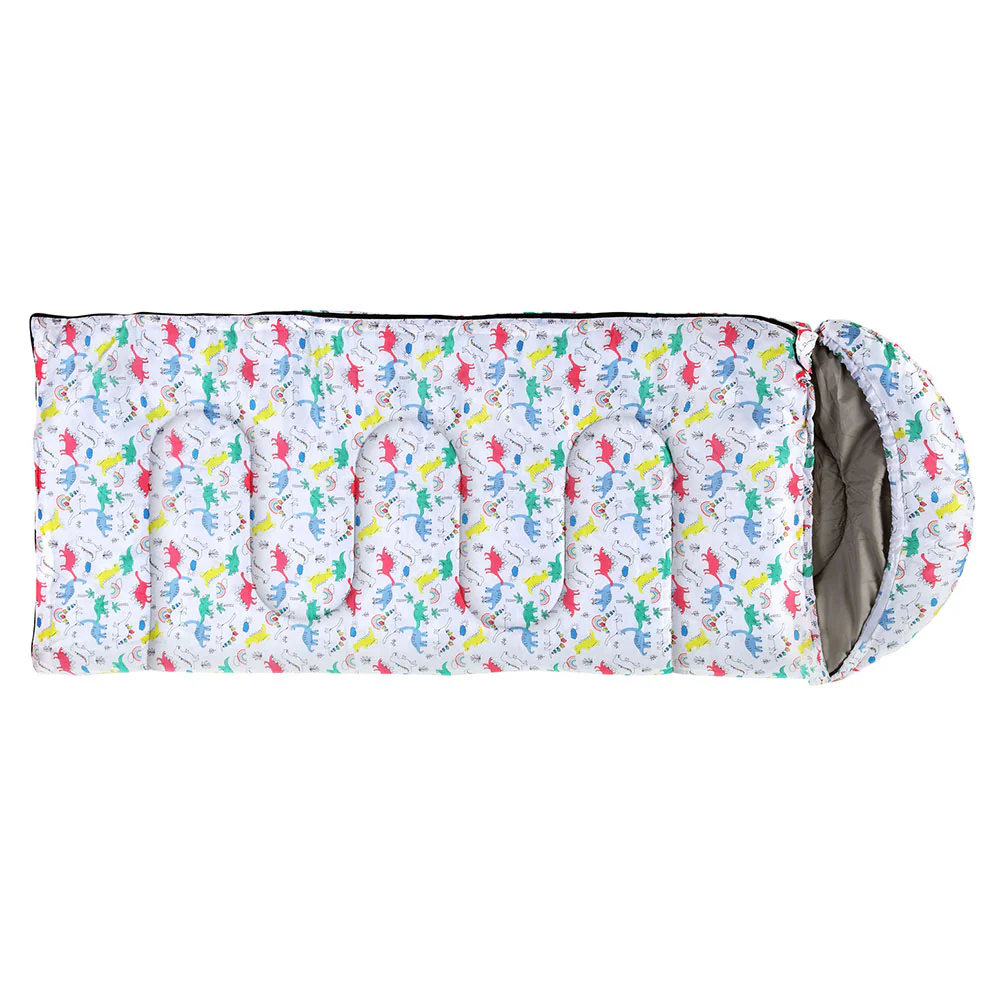 Sleeping Bag Kids Single Bags 180cm Thermal Camping Hiking - White - Nurns