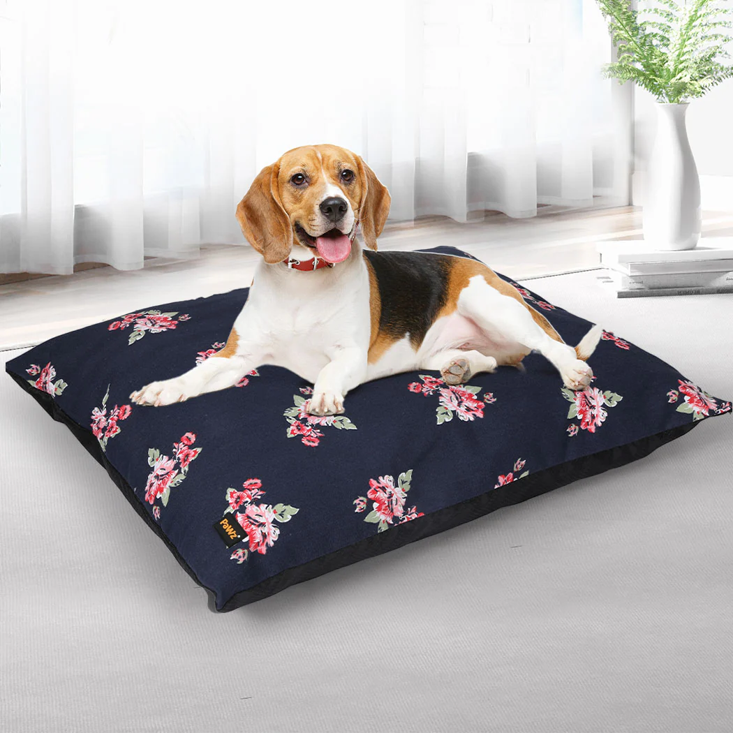LARGE Dog Beds Calming Pet Washable - Navy - Nurns