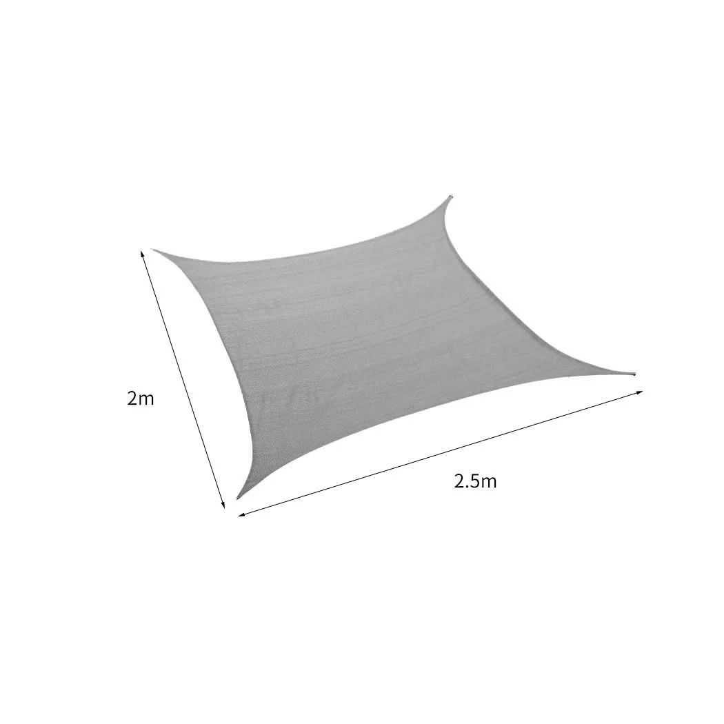Mountview Sun Shade Sail Cloth Canopy Grey - Nurns