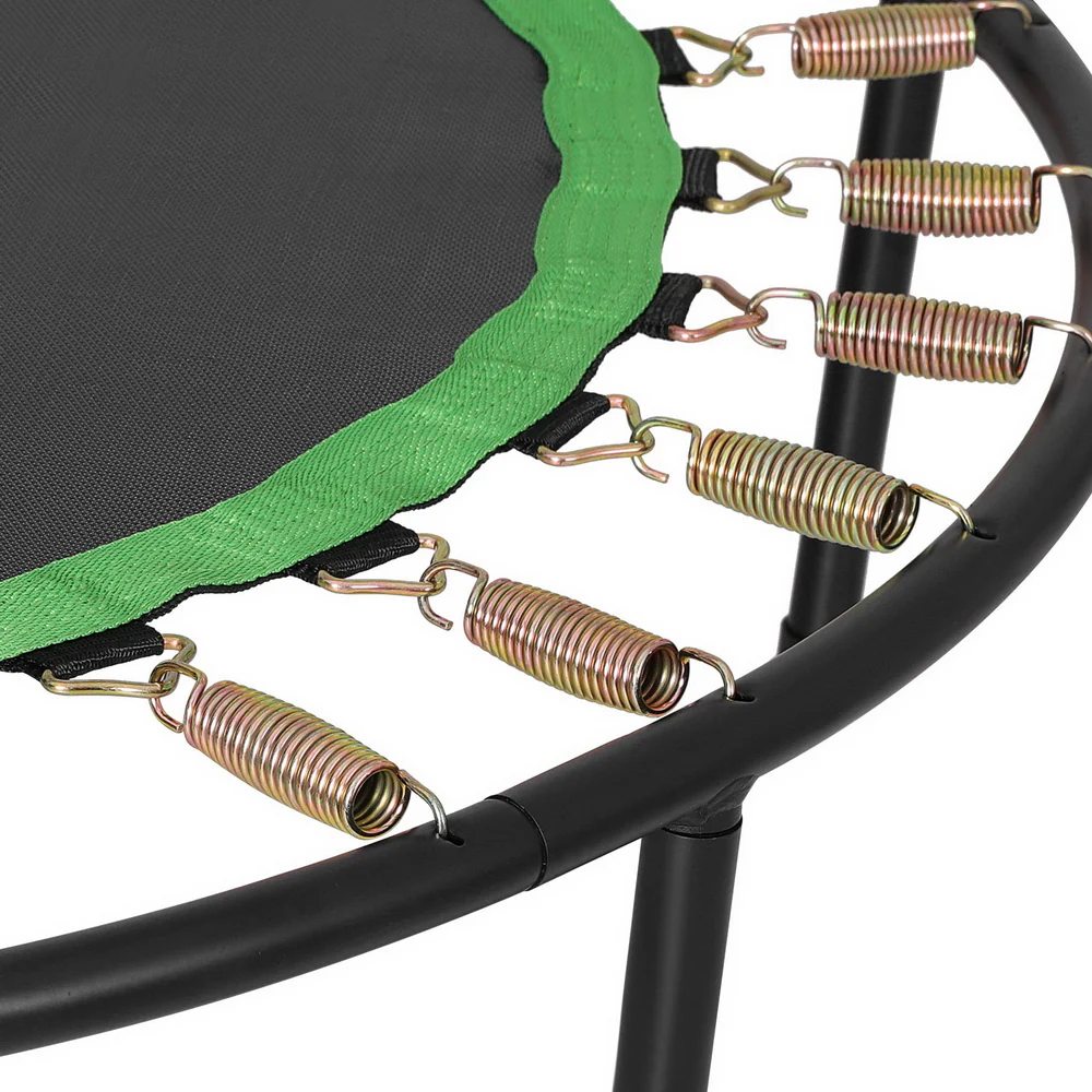 Everfit Trampoline 4FT Round Fitness Rebounder Adjustable Handrail Green - Nurns