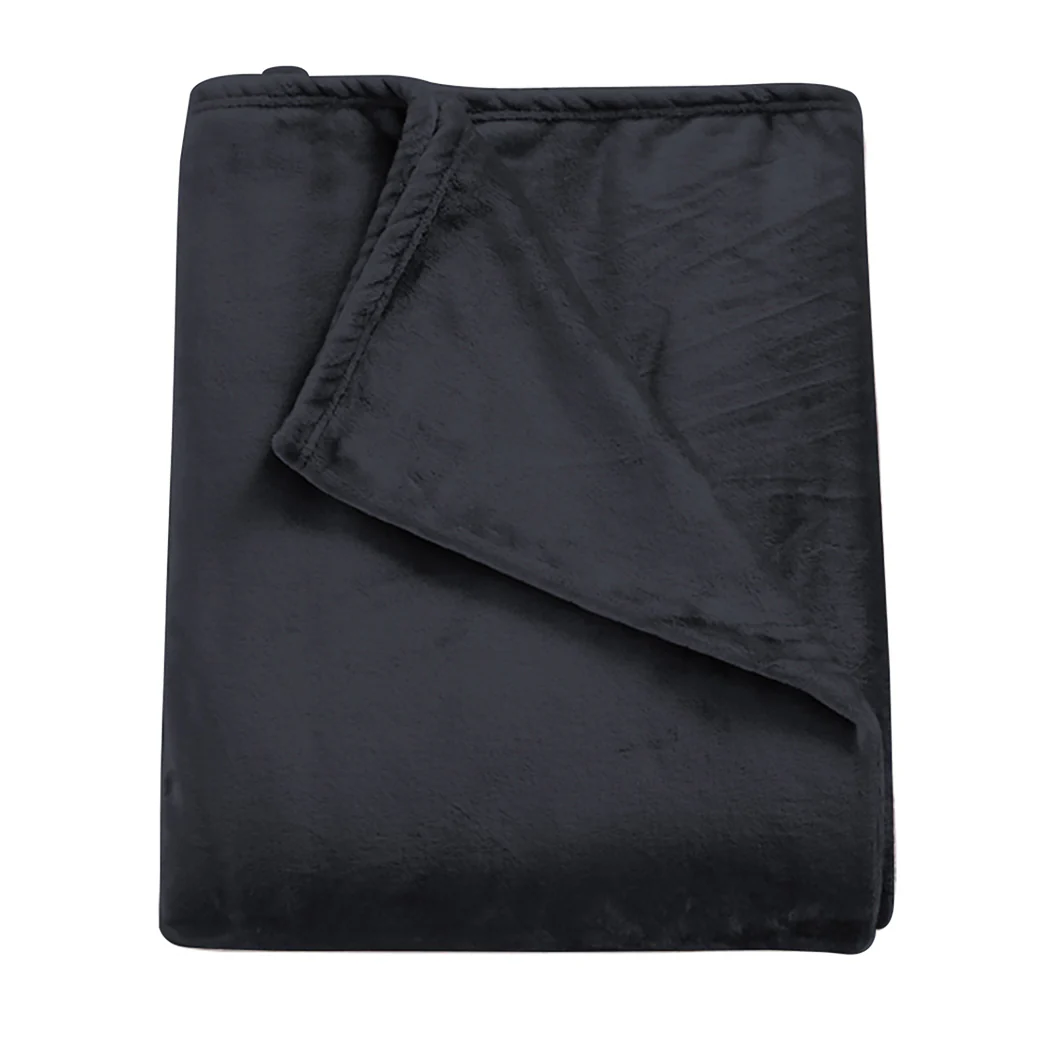 Waylon Throw Ultra-Soft Blanket 320gsm 220x160cm Warm - Dark Grey - Nurns