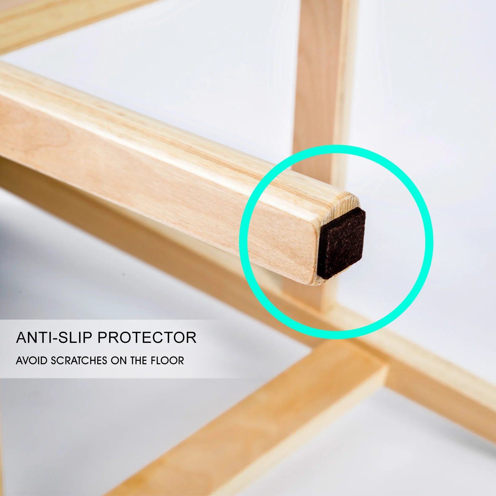 Set of 4 Belfast Wooden Bar Stool Dining Chair Leather - White - Nurns