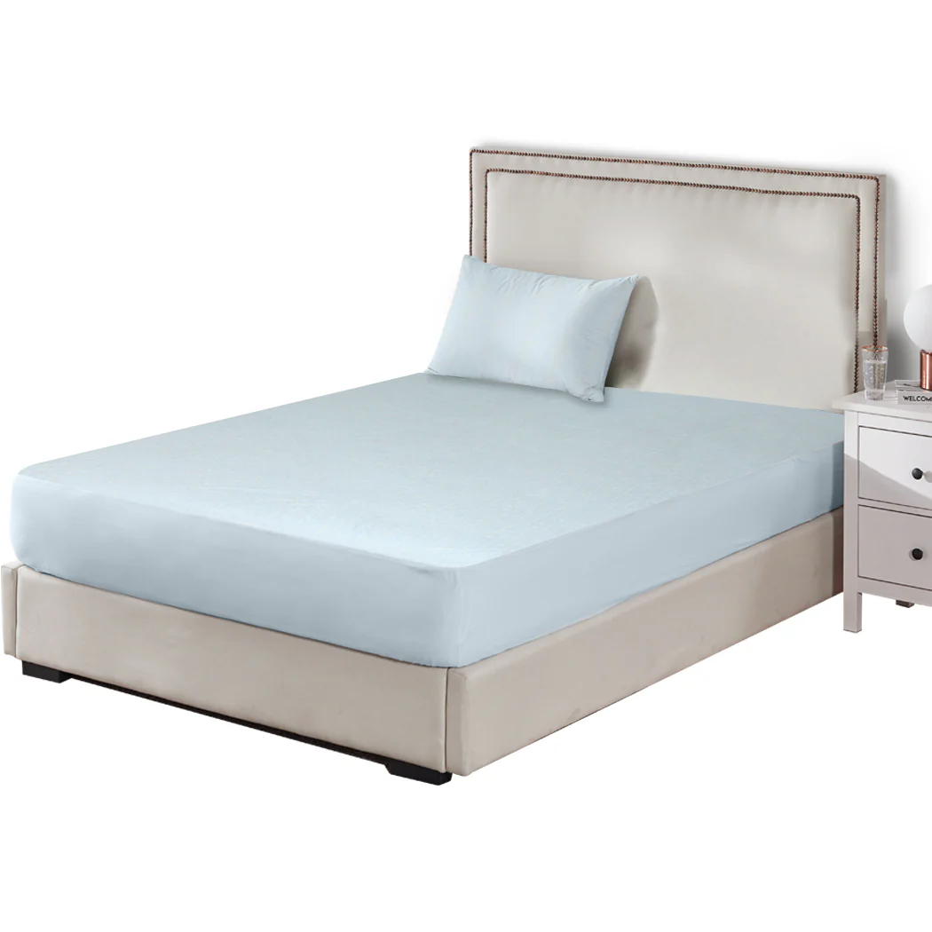 Single DreamZ Mattress Protector Pillowcases Blue - Nurns