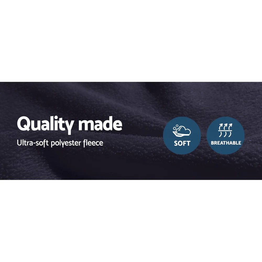 Watson Electric Throw Soft Blanket Heated Car Truck Rug Travel Camping 12V DC Auto - Navy Blue - Nurns