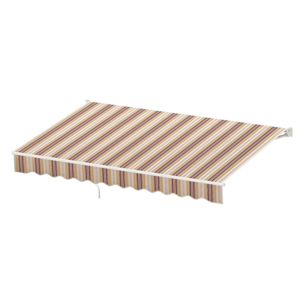 Instahut Retractable Folding Arm Awning Motorised Sunshade 3Mx2.5M Beige Brown - Nurns