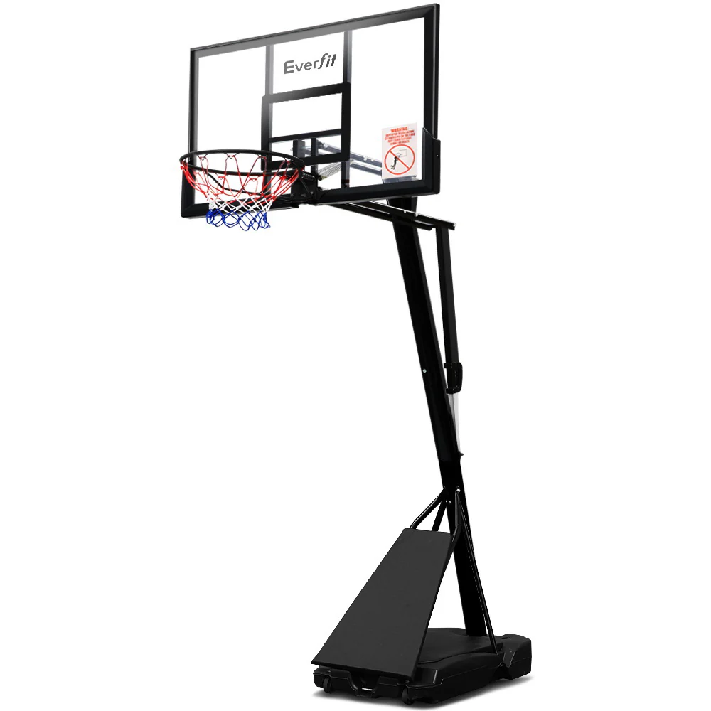 Everfit 3.05M Basketball Hoop Stand System Adjustable Height Portable Black Pro - Nurns