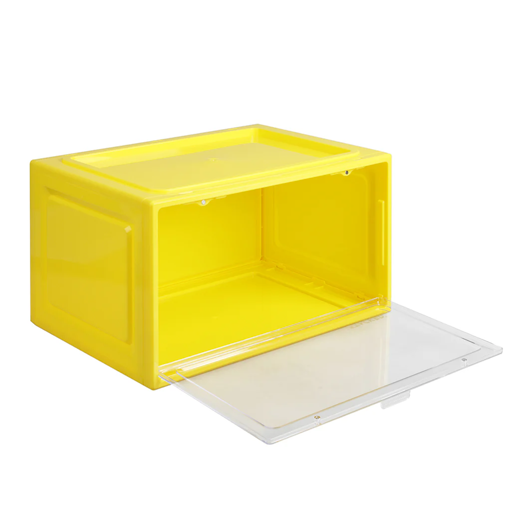 Stacked Sneaker Display Case Clear Shoe Yellow - Nurns