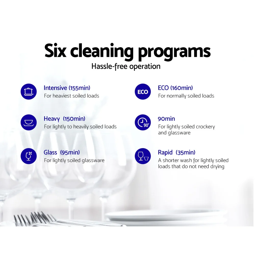 Devanti 8 Place Settings Benchtop Dishwasher Black - Nurns