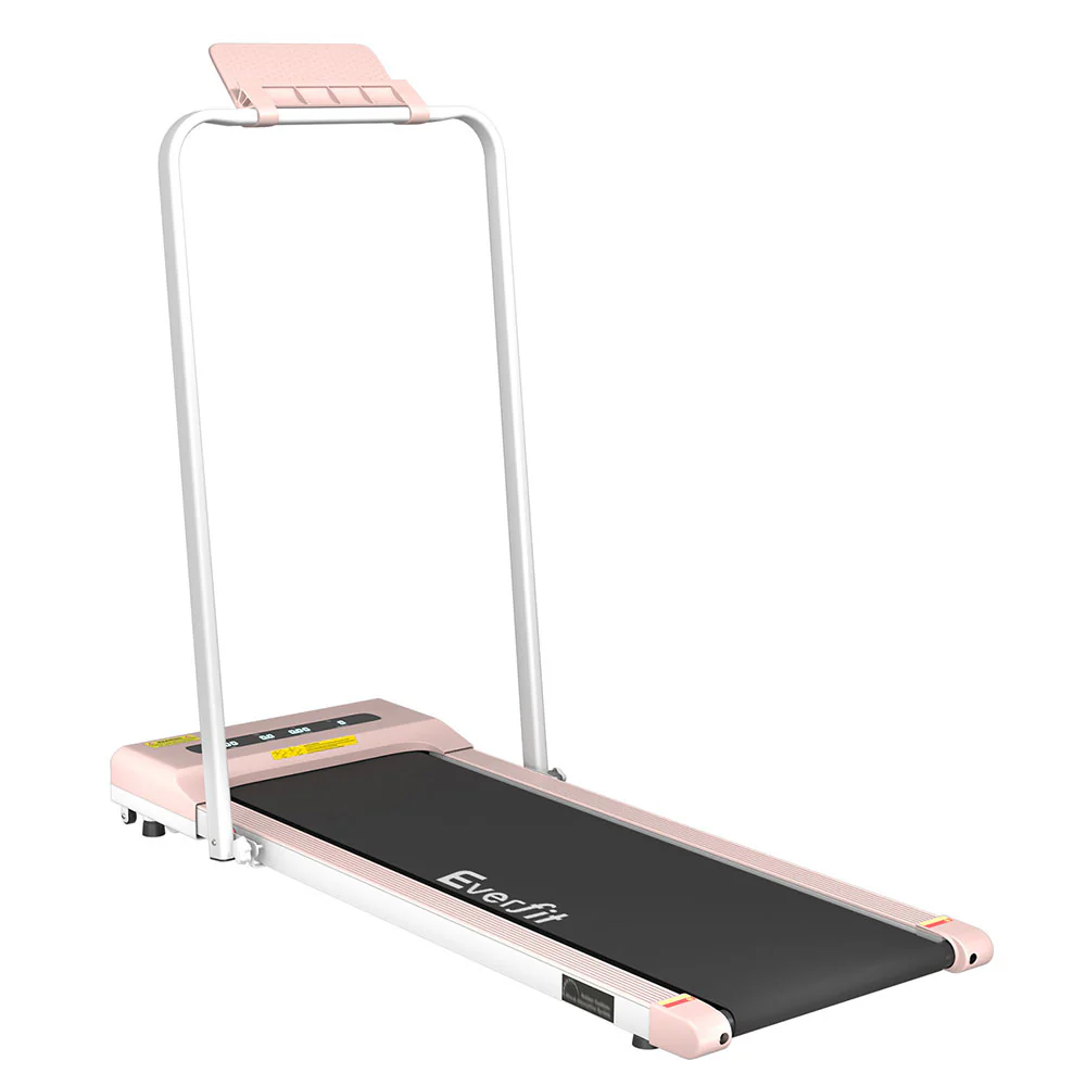 Everfit Treadmill Electric Walking Pad Under Desk Home Gym Fitness 380mm Pink - Nurns