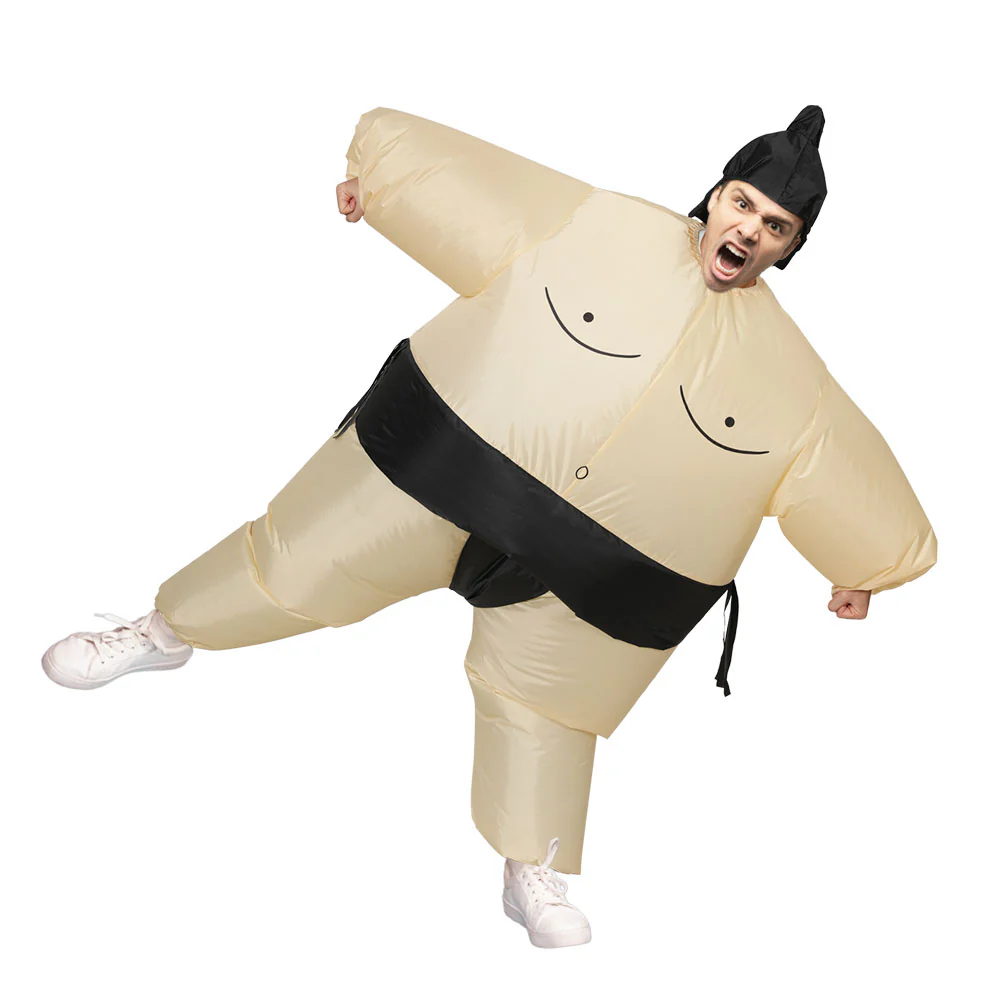Inflatable Sumo Costume Adult Suit Blow Up Party Fancy Dress Halloween Cosplay - Nurns
