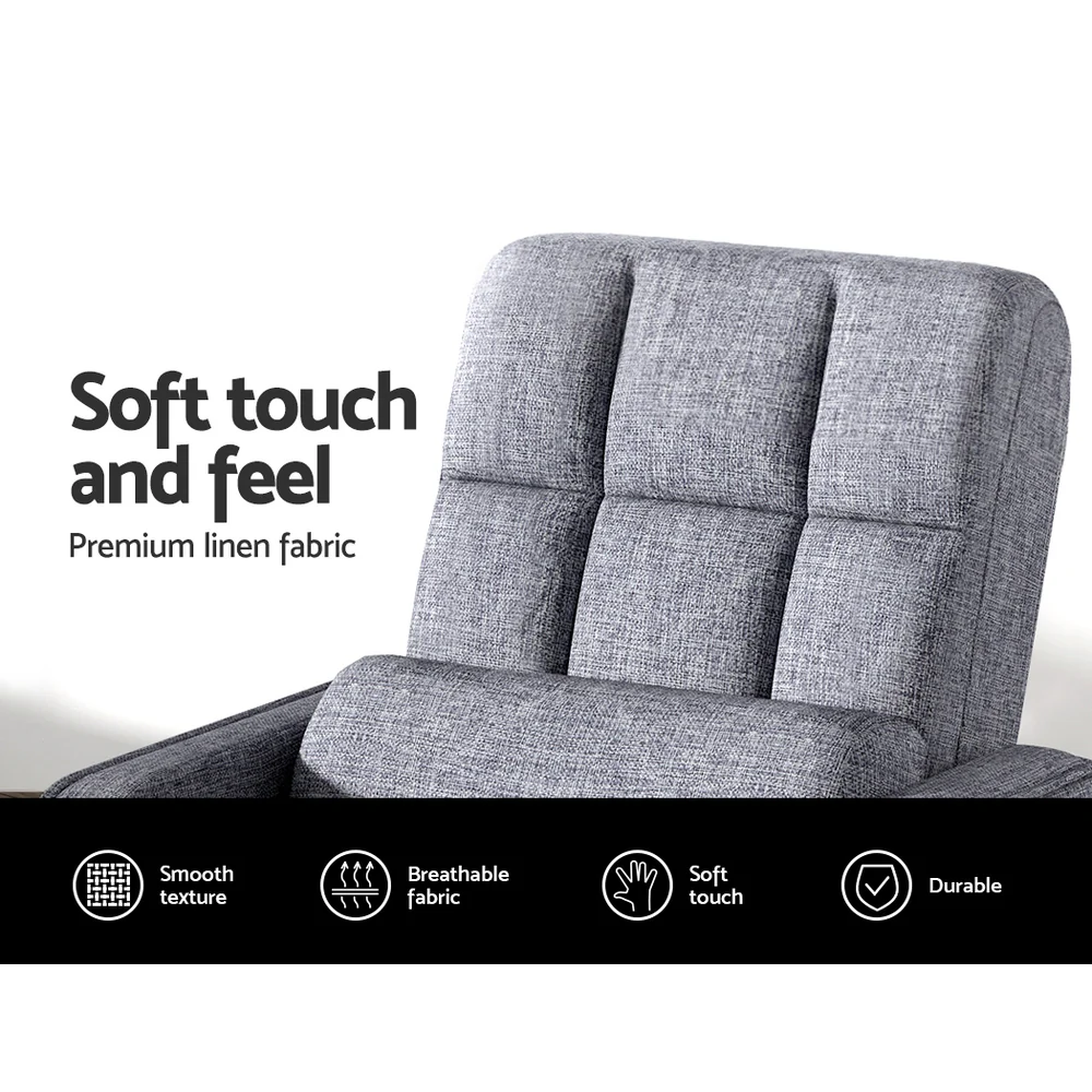 Maria Floor Chair Lounge Sofa Swivel - Grey - Nurns