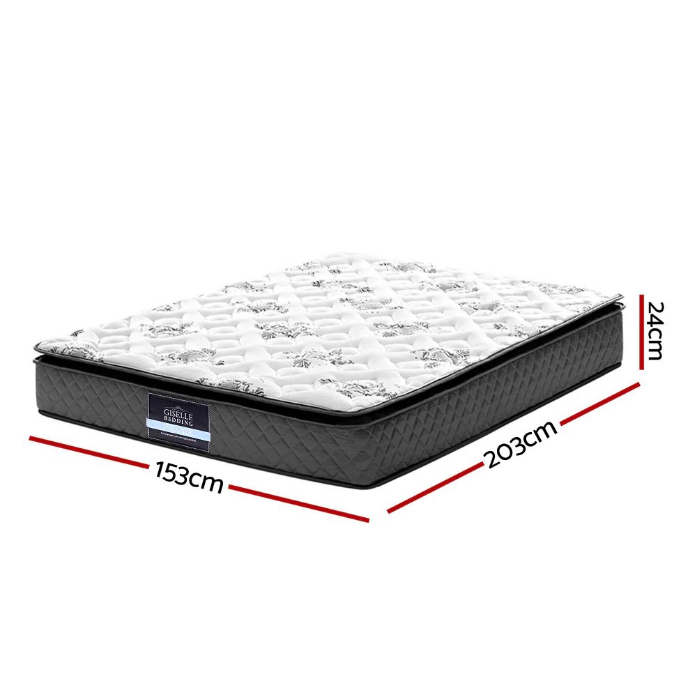 Zaire 24cm Thick Pillow Top Spring Mattress - Queen - Nurns
