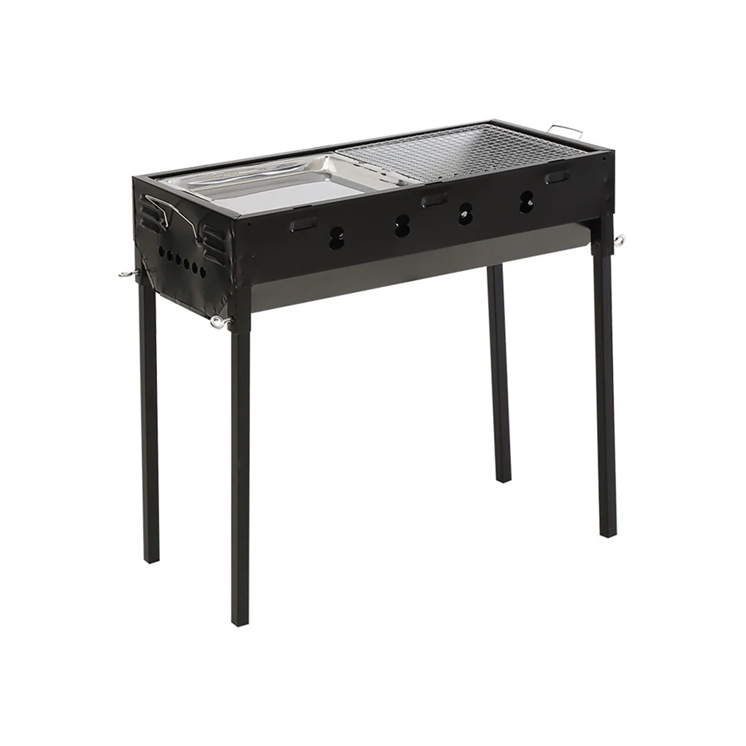 Charcoal BBQ Grill Portable Hibachi Outdoor Barbecue Set Camping Picnic Grills - Nurns