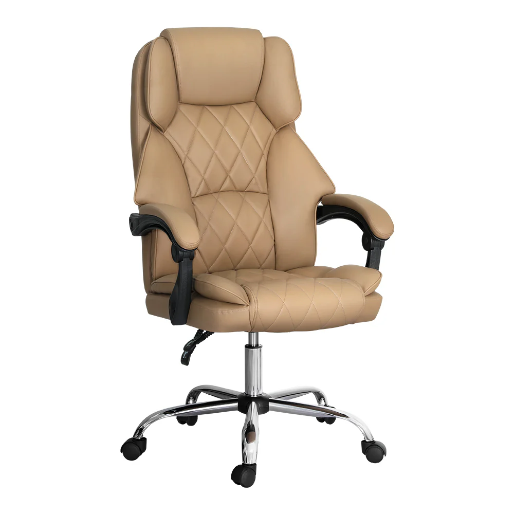 Artiss Executive Office Chair Leather Recliner Espresso - Nurns