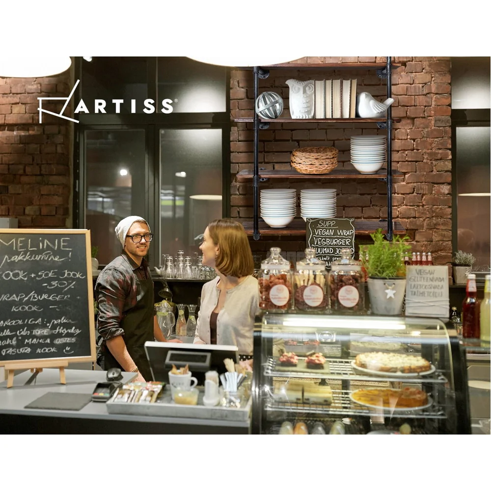 Artiss Bookshelf DIY Pipe Shelf 4 Tiers - Inge - Nurns