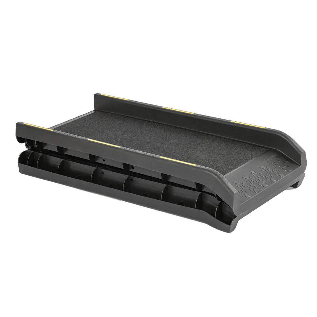 Pet Stairs Dog Ramp Ramps Foldable Ladder Steps Stair Portable Car Step Travel - Black - Nurns