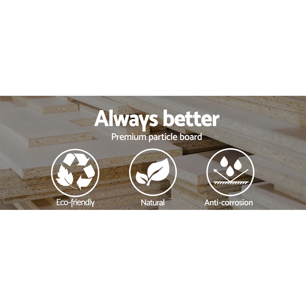 Sven 180cm TV Cabinet Entertainment Unit Stand Storage Drawer Scandinavian - Oak - Nurns