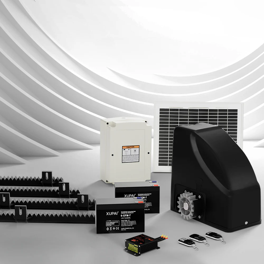 Automatic Sliding Gate Opener Kit 10W Solar Panel Electric 4M 600kg - Nurns