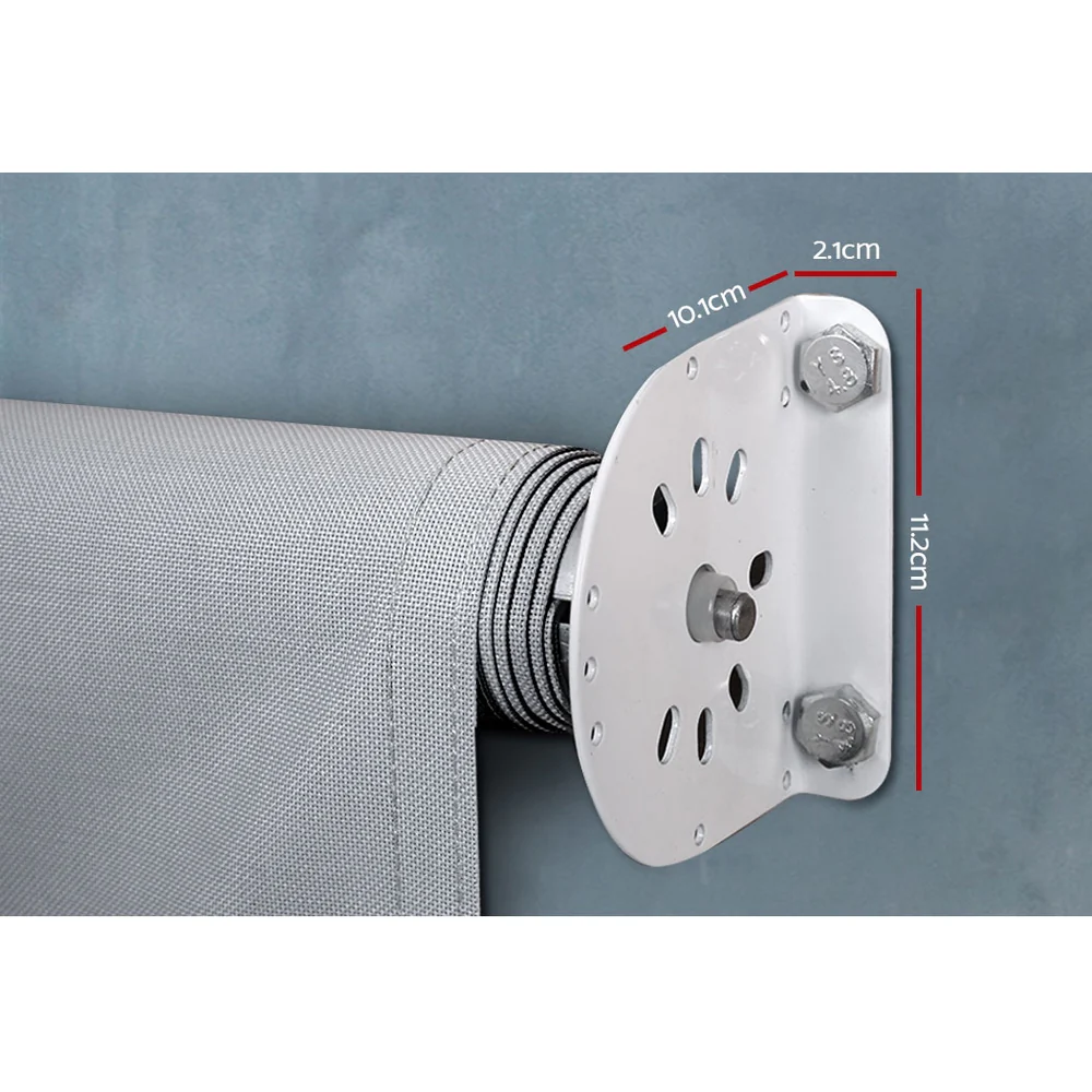 Instahut Outdoor Blinds Light Filtering Roll Down Awning Shade 3x2.5M Grey - Nurns