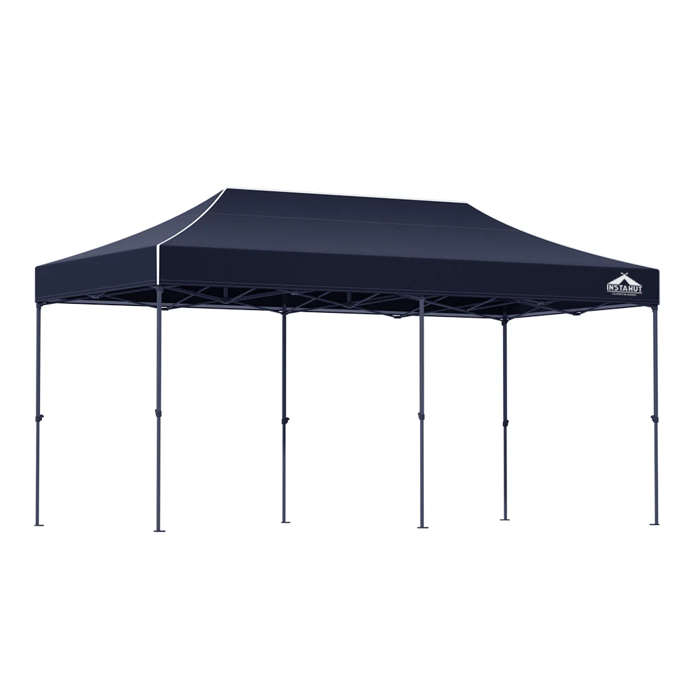 Instahut Gazebo Pop Up 3x6m w/Base Podx4 Marquee Folding Outdoor Wedding Camping Tent Shade Canopy Navy - Nurns