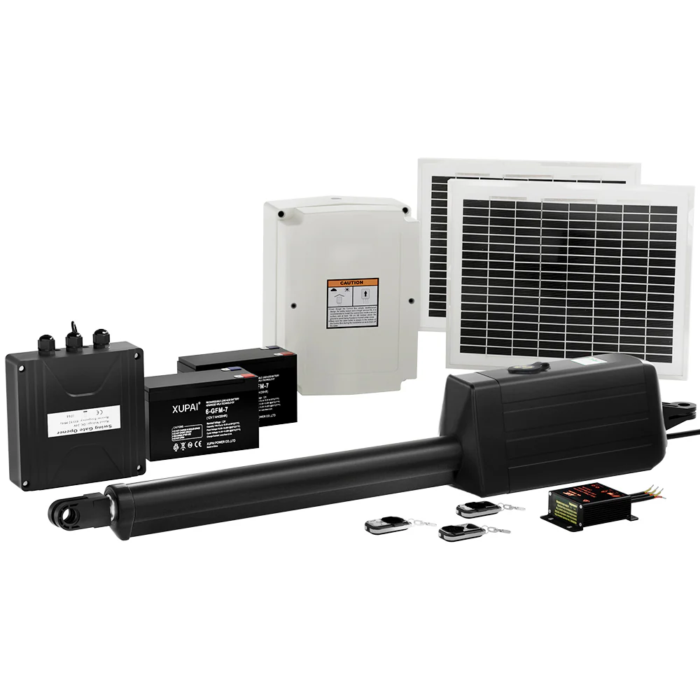 Single Swing Gate Opener 20W Full Solar Power Automatic 300kg 5m - Nurns