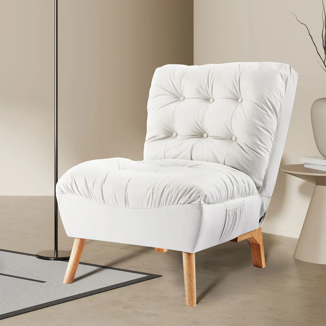Maggie Lounge Accent Chair Recliner - Cream - Nurns