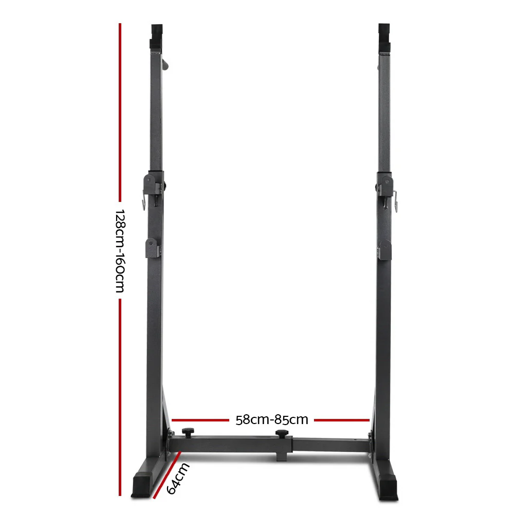 Everfit Weight Bench Adjustable Squat Rack Home Gym Equipment 300kg - Nurns