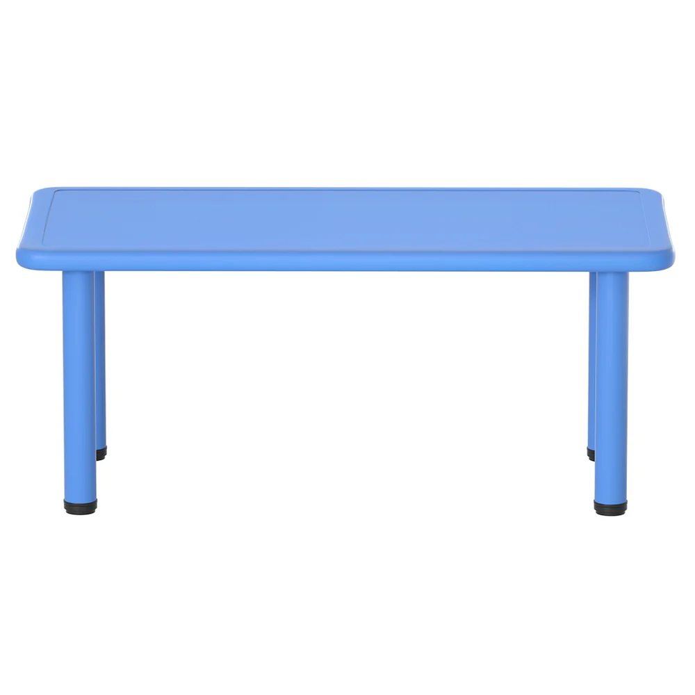 Padma Kids Table & Chairs Set 120cm Toddler Children Playing Table Party Study Plastic Desk - Blue - Nurns