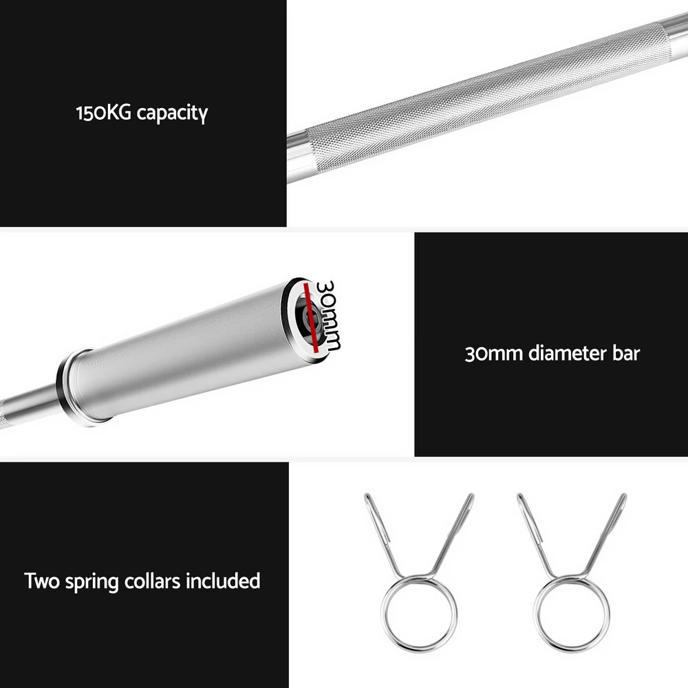 Everfit Barbell Bar Weights Lifting Dumbbells Olympic Training Bar Gym Fitness - Nurns