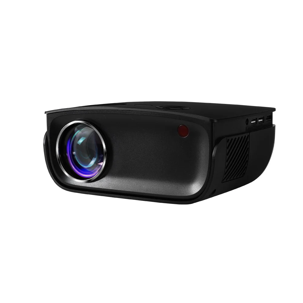 Mini Video Projector Wifi USB HDMI Portable 2000 Lumens HD 1080P Home in Black - Nurns
