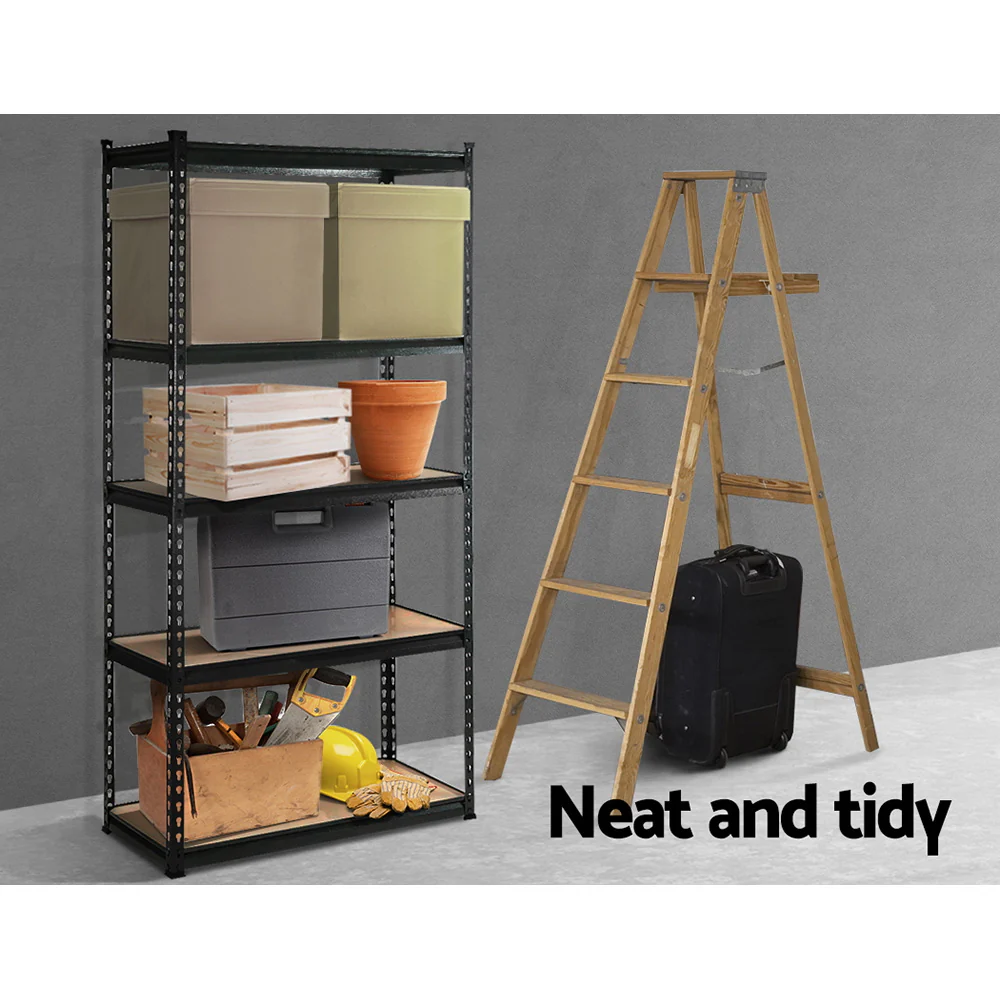 Giantz 1.8M Garage Shelving Warehouse Rack Pallet Racking Storage Shelve Black - Nurns