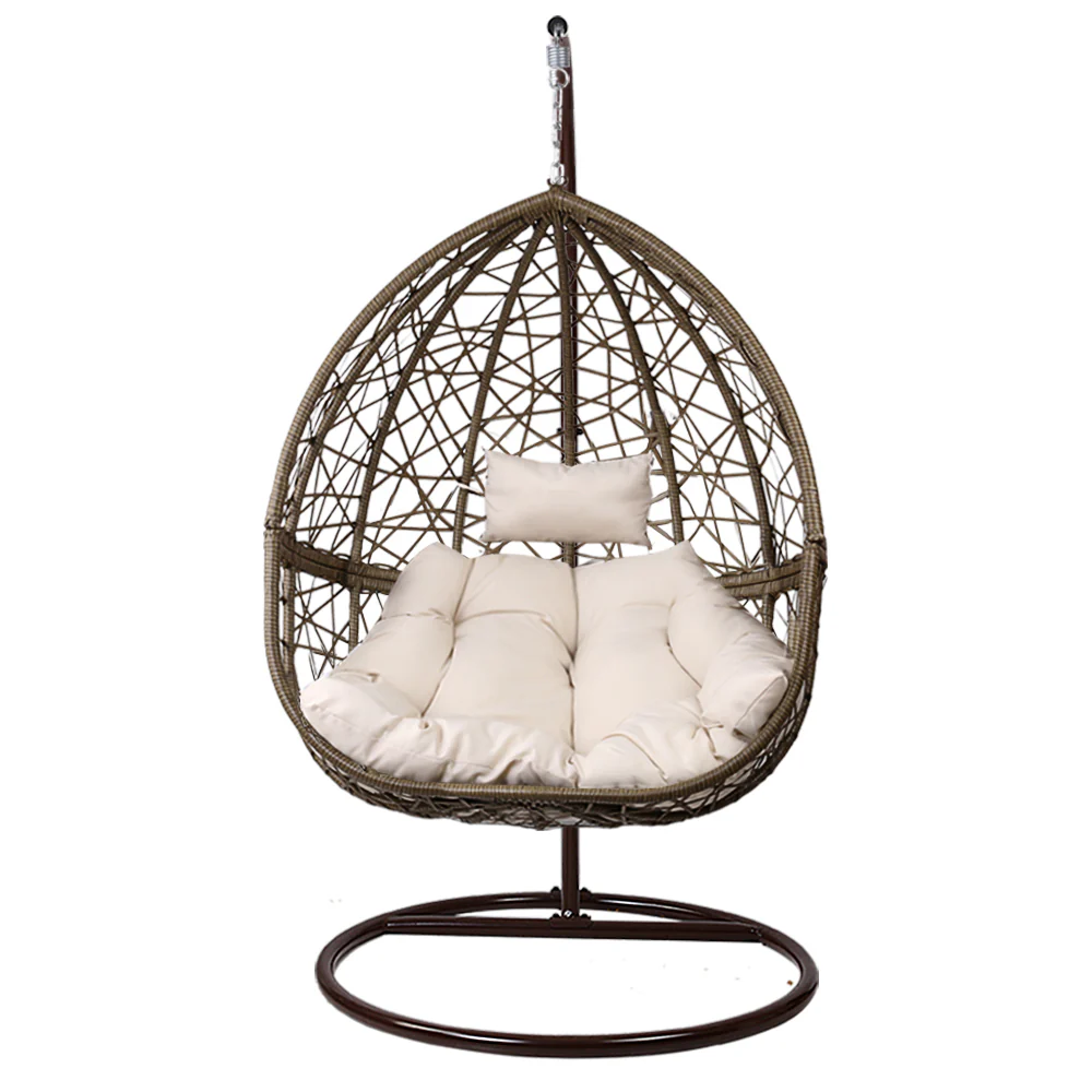 Cordi Egg Swing Chair Outdoor Hanging - Latte - Nurns