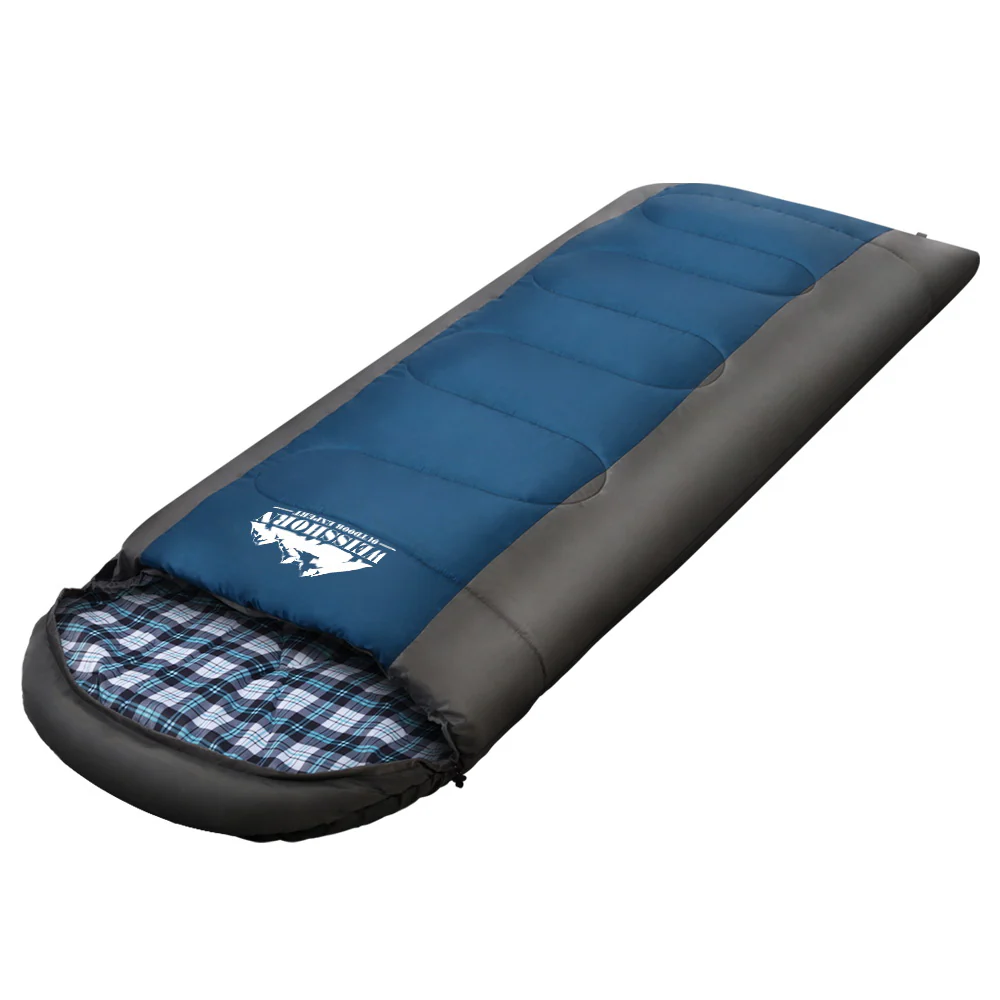 Sleeping Bag Single Thermal Camping Hiking Tent Blue - Nurns
