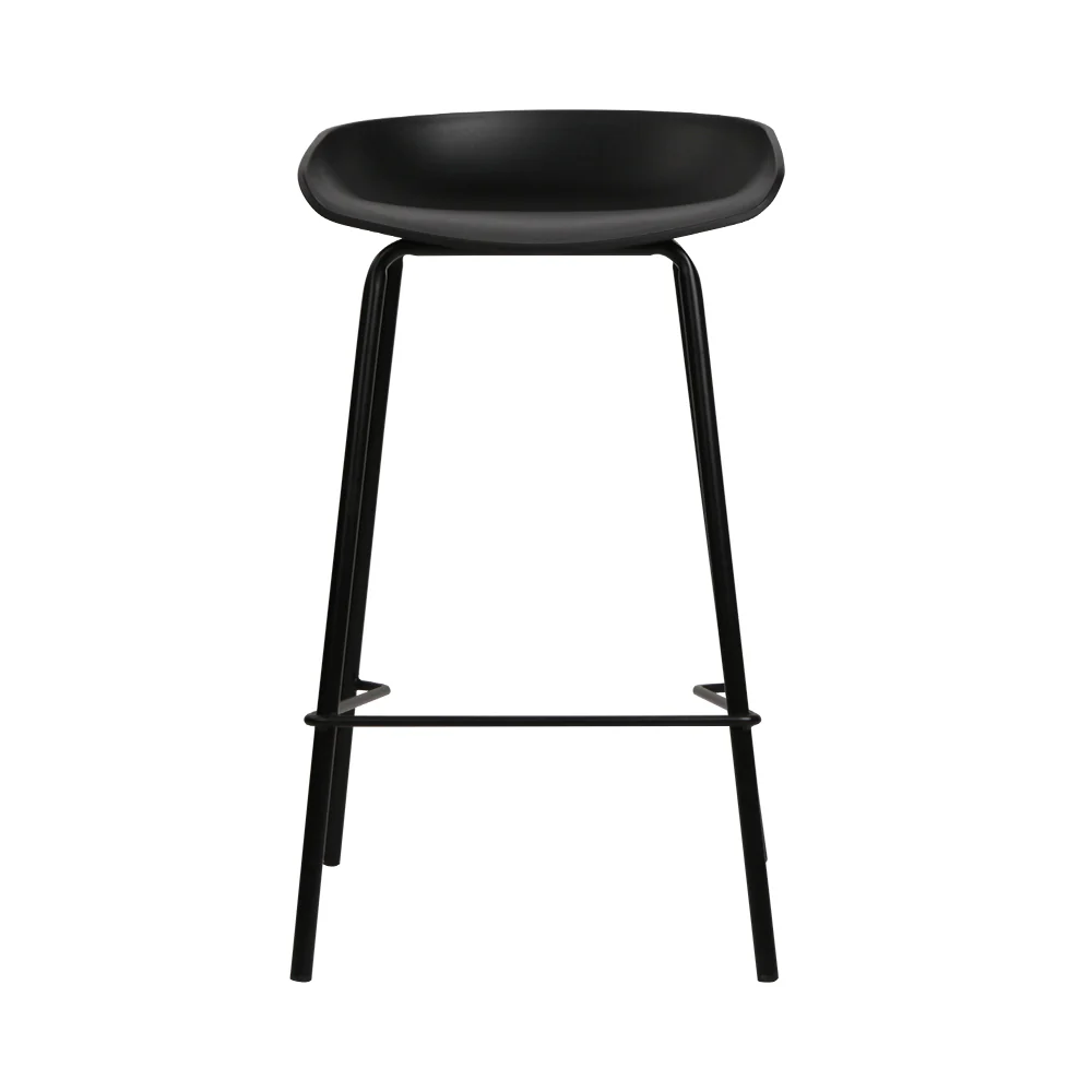 Set of 4 Koropi Metal Bar Stools - Black - Nurns