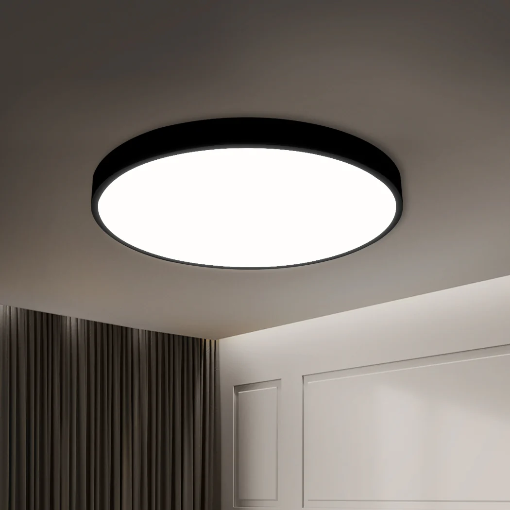 Ultra-Thin 5cm Led Ceiling Down Light Surface Mount Living Room Black 18W - Nurns