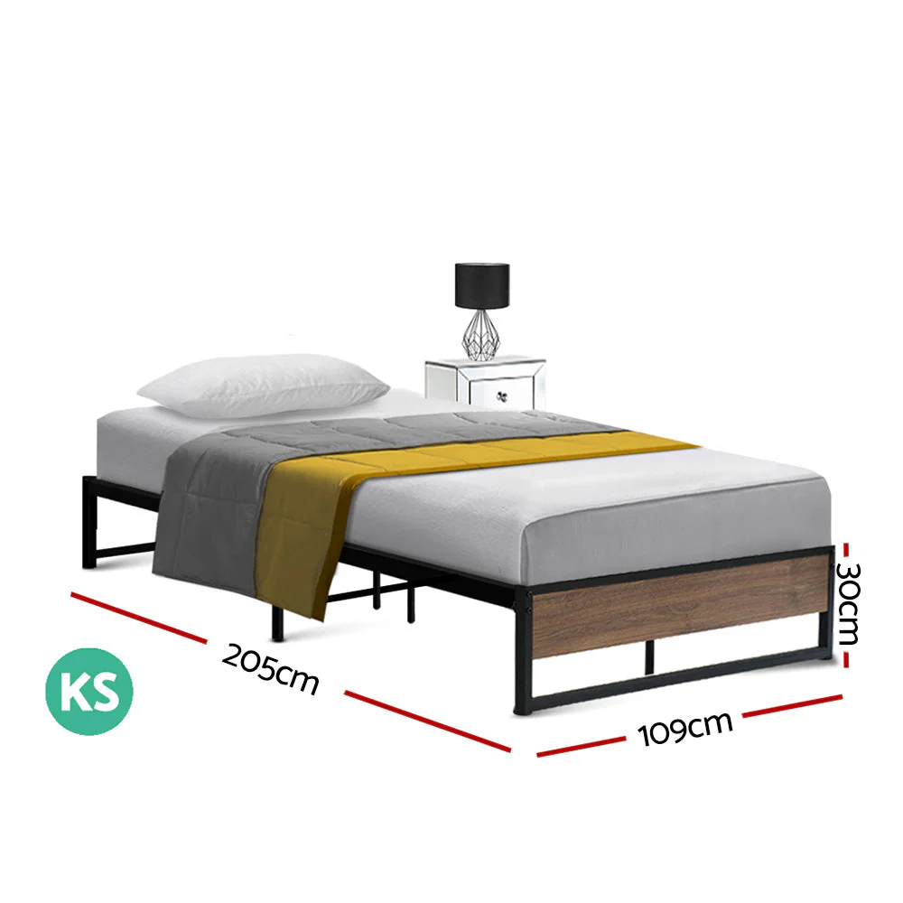 Bronzite Bed & Mattress Package - Black King Single - Nurns