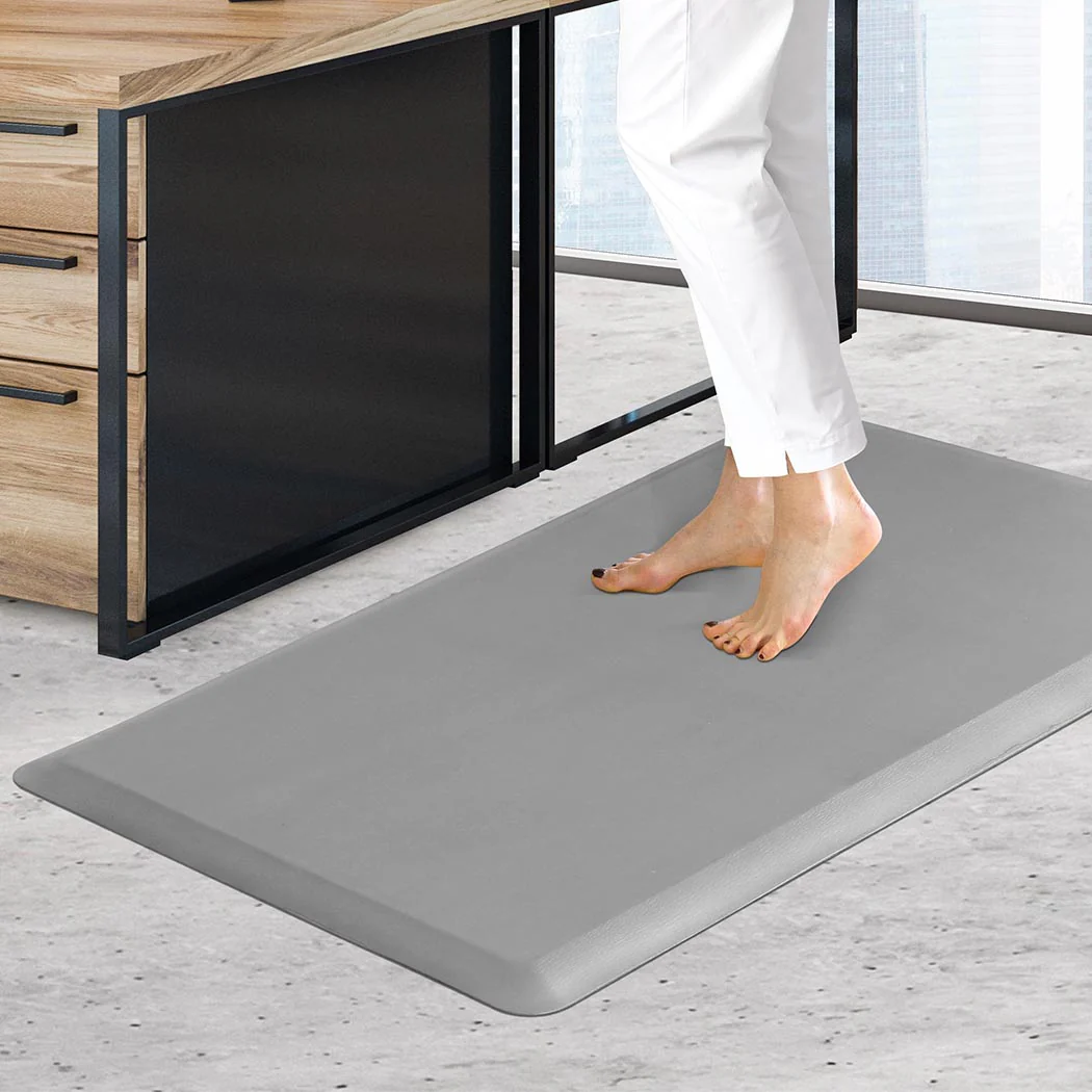 Hassan 50x80 Anti-Fatigue Standing Mat Desk Rug Kitchen Home Office Foam - Grey - Nurns