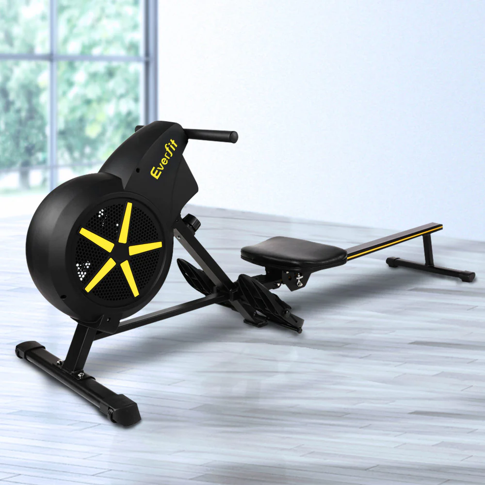 Everfit Rowing Machine Air Rower Exercise Fitness Gym Home Cardio - Nurns