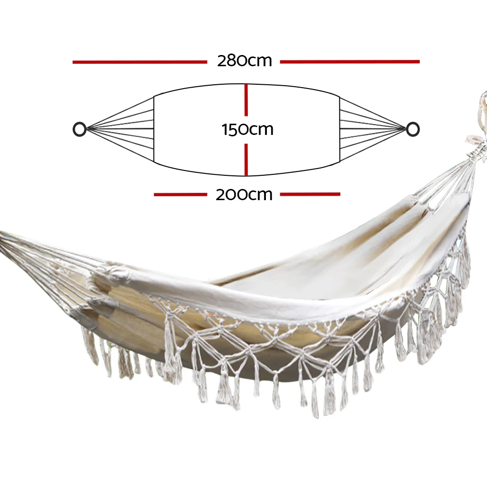 Hammock Bed Rope Tassel Outdoor Hammocks Chair Camping - Nurns