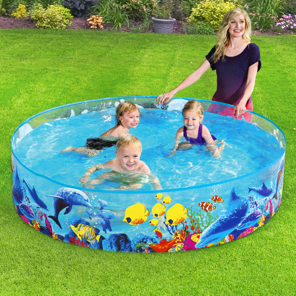Bestway Kids Pool 183x38cm Round Above Ground Rigid Swimming Pools Undersea 946L - Nurns