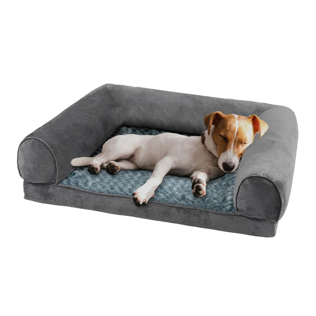 MEDIUM Dog Beds Pet Sofa Bedding Soft Replacement Cover - Grey - Nurns