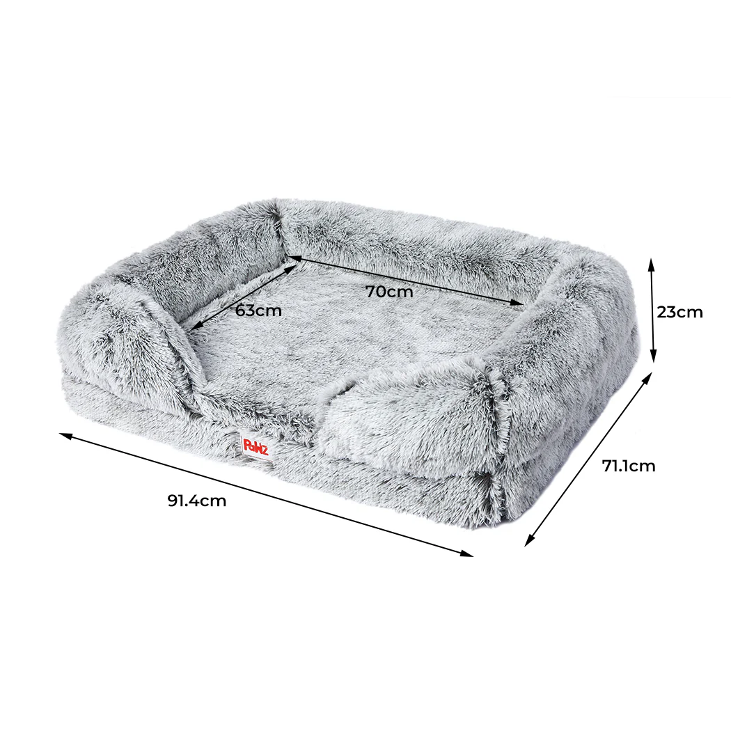 MEDIUM Dog Beds Pet Orthopedic Sofa - Grey - Nurns